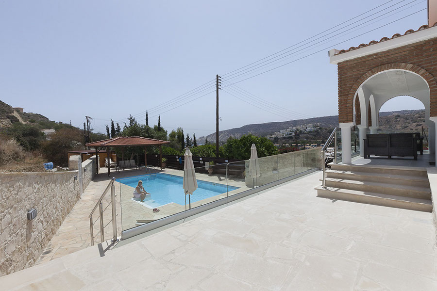View of Heaven's Edge, Balcony, Pool & Gazebo